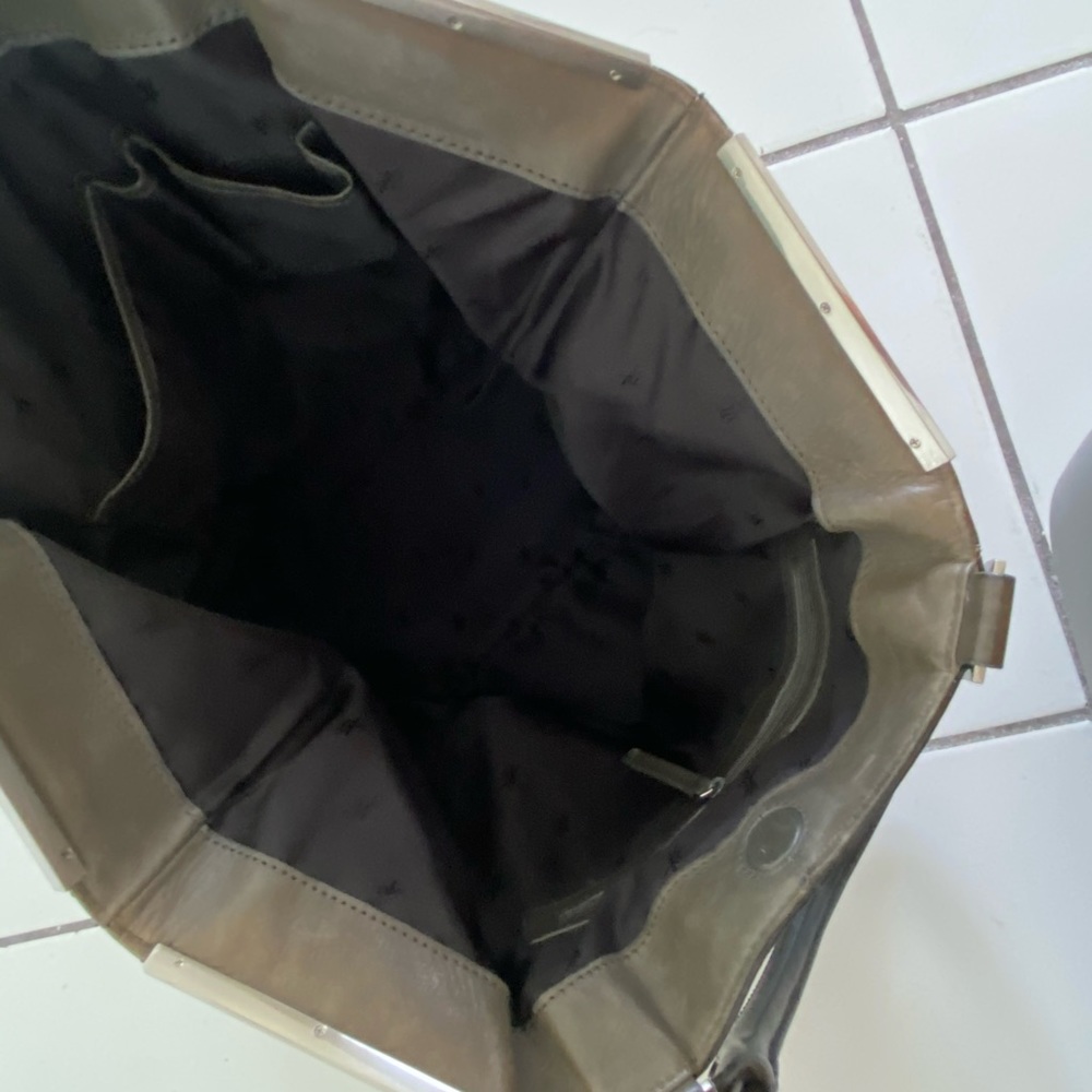 Kenneth Cole Black Tote with Metallic Details - Picture 8 of 9